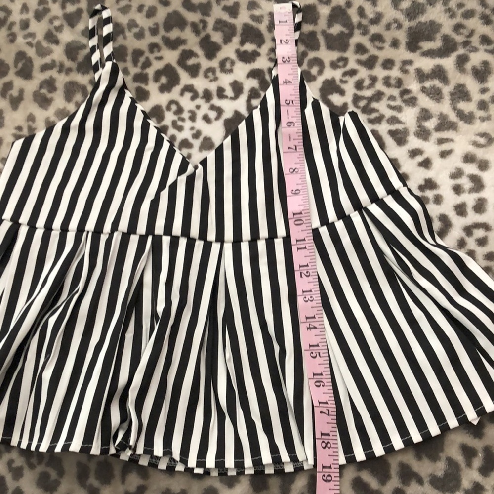 Private Boutique Label Black White Striped Cami Top Small Medium - Picture 16 of 17